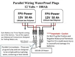 FPV-Power 100Ah V3 Waterproof Lithium Batteries Wired In Parallel With 2 - 10A Chargers (2 - 50Ah Batteries) -YakGear Shop fpv power 100ah v3 waterproof lithium batteries wi 5