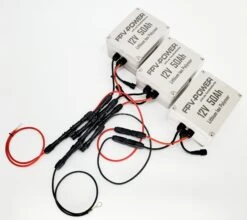 FPV-Power 12V 150Ah V3 Waterproof Lithium Batteries Wired In Parallel With 3 10Ah Chargers (3-50Ah Batteries)
