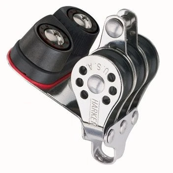 Harken Block 22mm Micro Triple With Cleat & Becket 1 Harken Block 22mm Micro Triple With Cleat & Becket