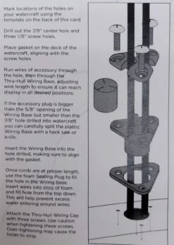 Old Town Thru Hull 3 Wire Kit 8 Old Town Thru Hull 3 Wire Kit -YakGear Shop old town thru hull 3 wire kit 3