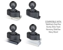 RAM Mounts 1-1/2'' Ball Quick Track Base -YakGear Shop ram mounts 1 1 2 ball quick track base 3
