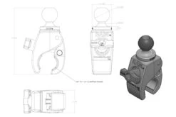 RAM Mounts Tough-Claw With 1" Ball Unpacked 7 RAM Mounts Tough-Claw With 1" Ball Unpacked -YakGear Shop ram mounts tough claw with 1 ball unpacked 3