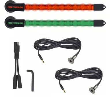 YakPower 2-Piece LED Light Kit Red/Green (10") 1 YakPower 2-Piece LED Light Kit Red/Green (10")